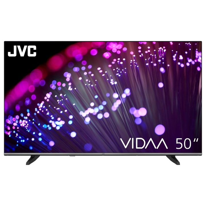 Televizor Smart JVC Vidaa 50 inci, 4K UHD, HDR, Negru, 127x N/A cm
