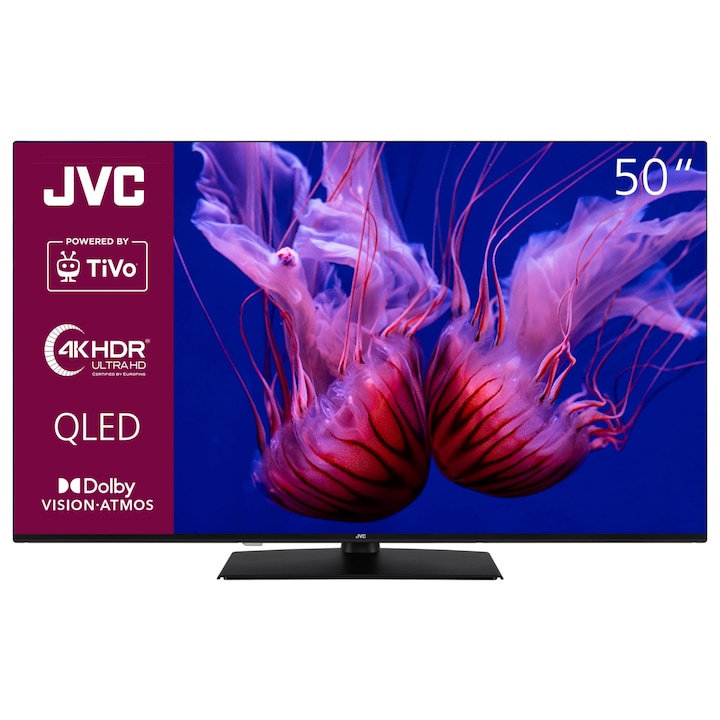 Televizor Smart JVC QLED 50 inci, 4K, HDR Dolby Vision, Dolby Atmos
