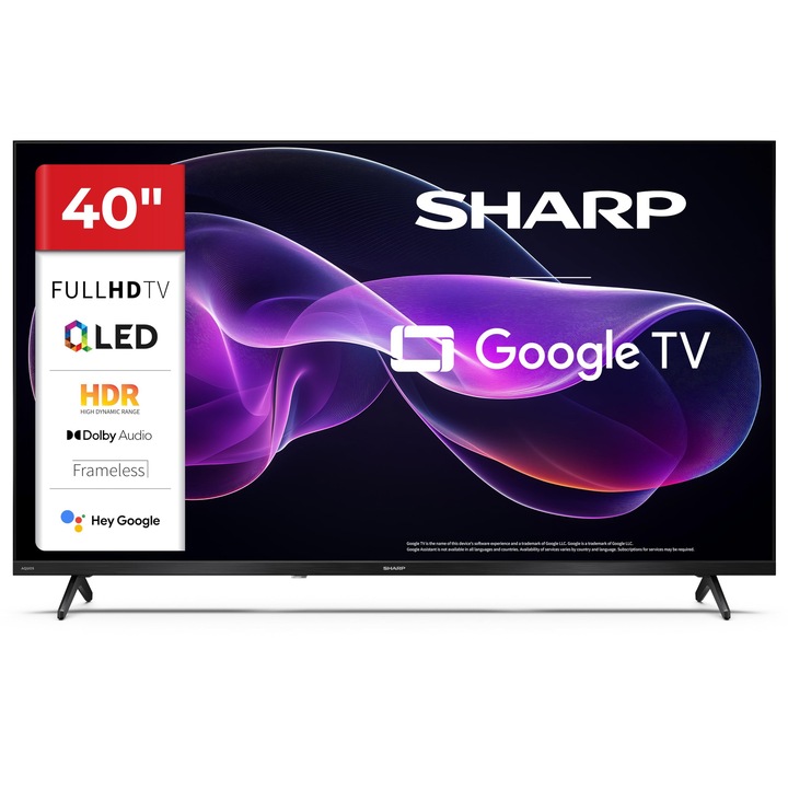 Televizor Sharp, 40", Full HD, QLED, Negru