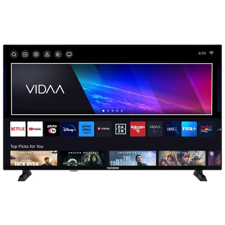 Televizor Telefunken Smart TV 32 Inch Full HD HDR Negru 81.3cm