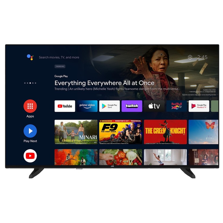 Televizor Smart JVC, 4K Ultra HD, HDR Dolby Vision, Negru, 50 inch