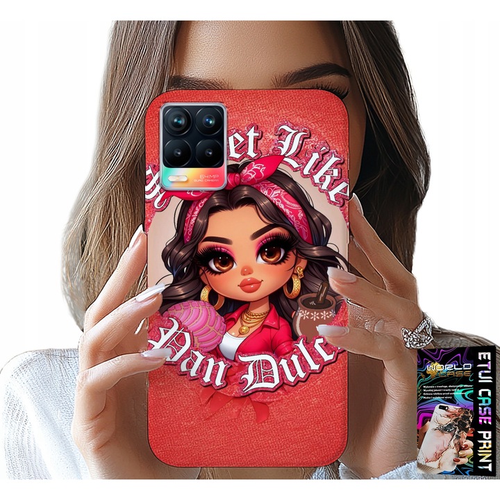 Tok Realme 8 / 8 Pro telefonhoz, World Case, szilikon, nyomtatott design, többszínű