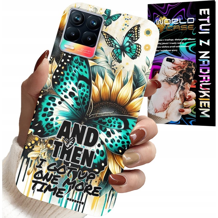 Tok Realme 8 / 8 Pro telefonhoz, World Case, NŐIES MINTÁK design, szilikon, többszínű