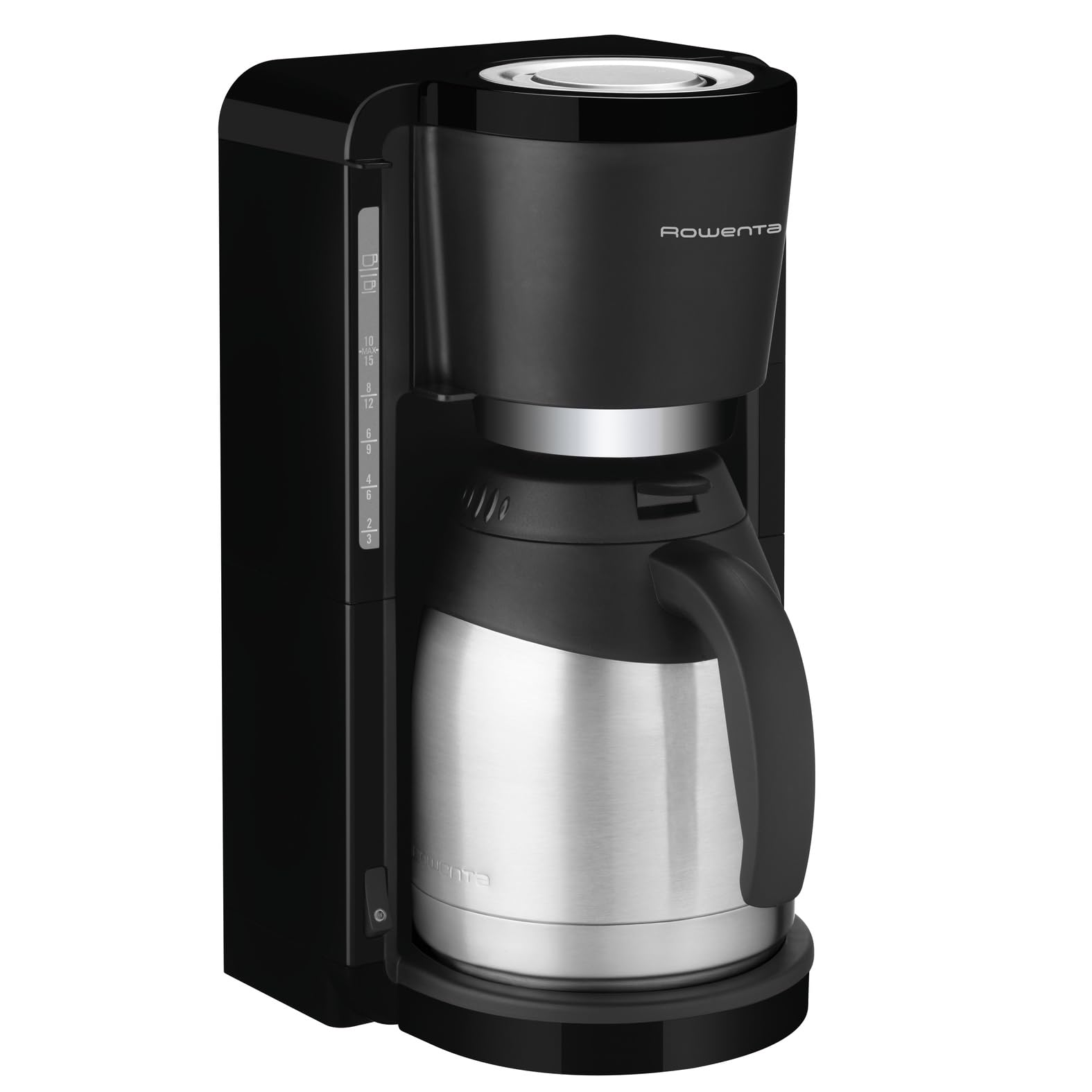 Cafetiera Rowenta CT 3818 Milano Thermo, 800W, 1.5 l, 15 cesti, Negru/Inox