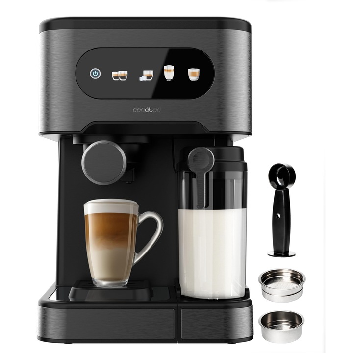 Aparat de cafea, Sencor, SES 9301WH, 19 bar, 1400 W, Argintiu