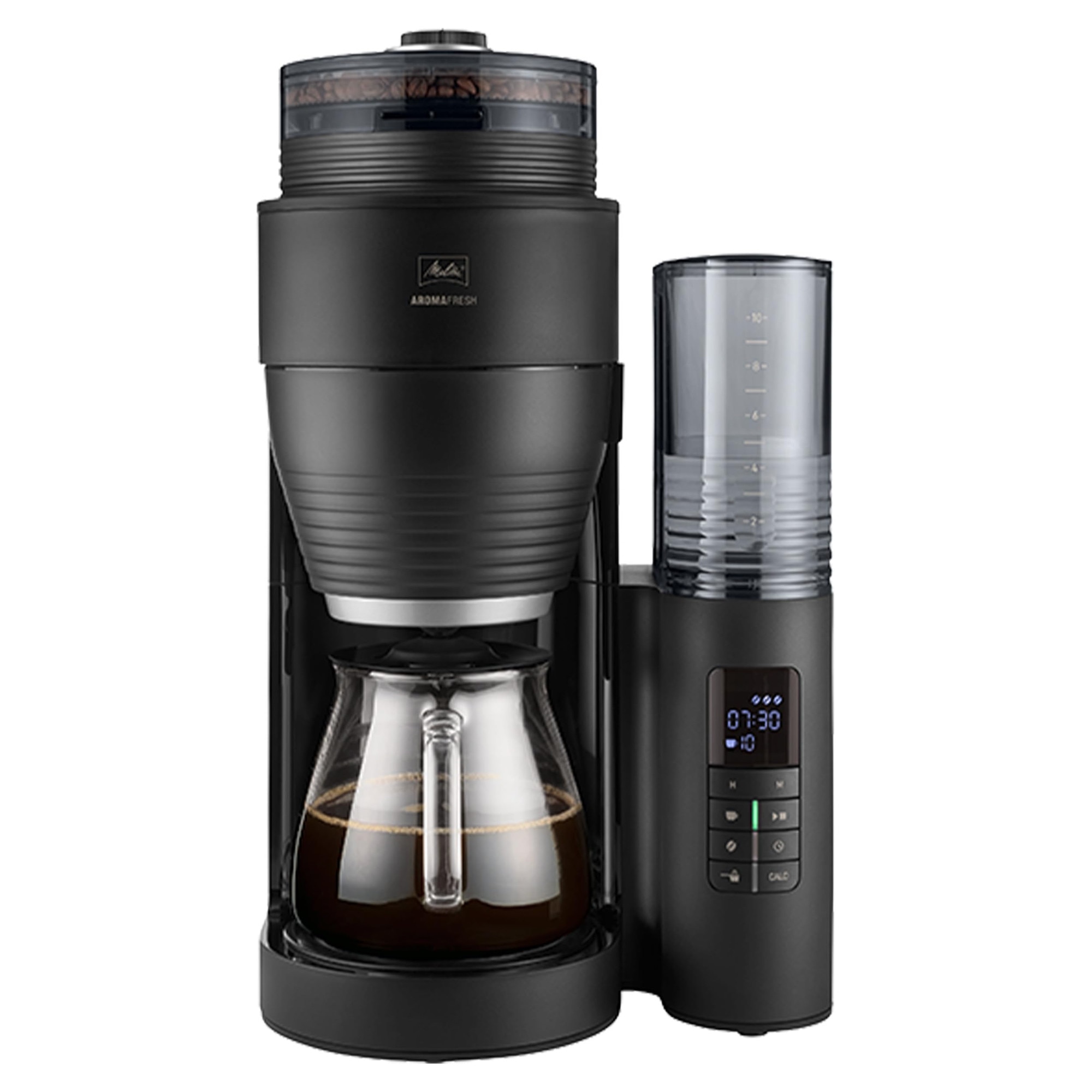 Cafetiera cu rasnita Melitta 1030-06 AromaFresh X. negru/argintiu
