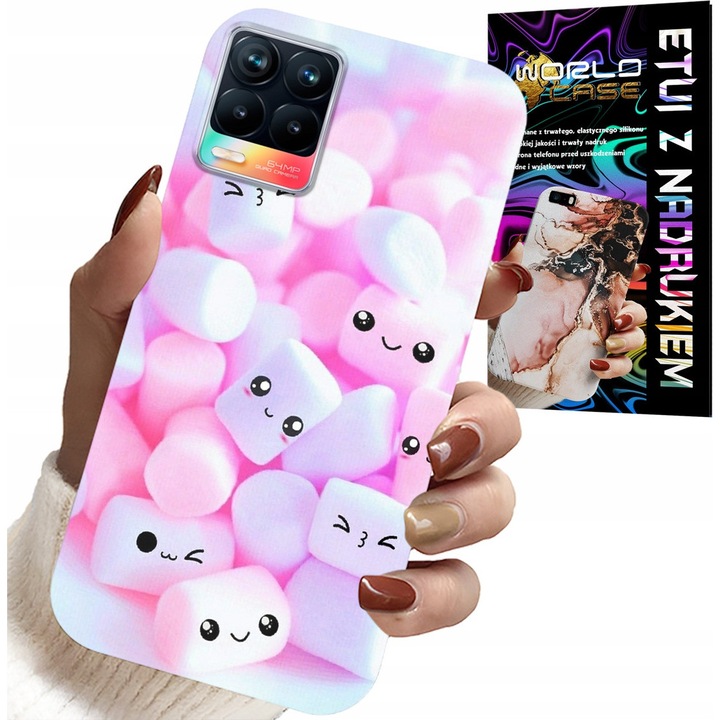 Telefontok Realme 8 / 8 Pro, World Case, gumi, színes nyomtatás, többszínű