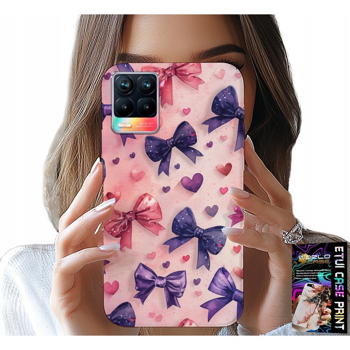 Telefontok Realme 8/8 Pro, World Case, színes nyomtatás, szilikon, 0,2mm