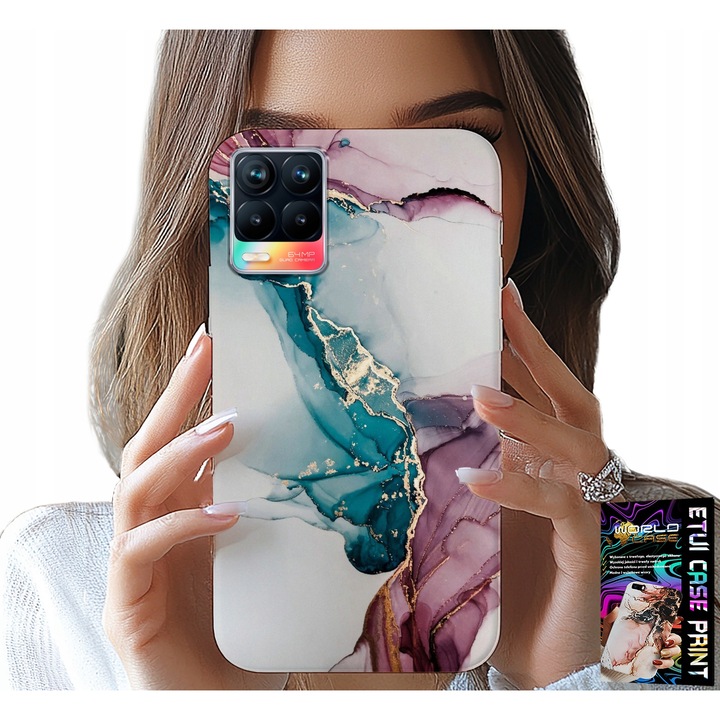 Telefontok, World Case, Realme 8/8 Pro, szilikon, márvány design, több színű