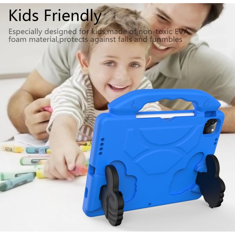 Husa protectie tableta pentru copii, ZYNORO®, compatibila cu Apple iPad 10th 10.9 2022/A16 2025, protectie burete antisoc rezistenta la lovituri, albastru
