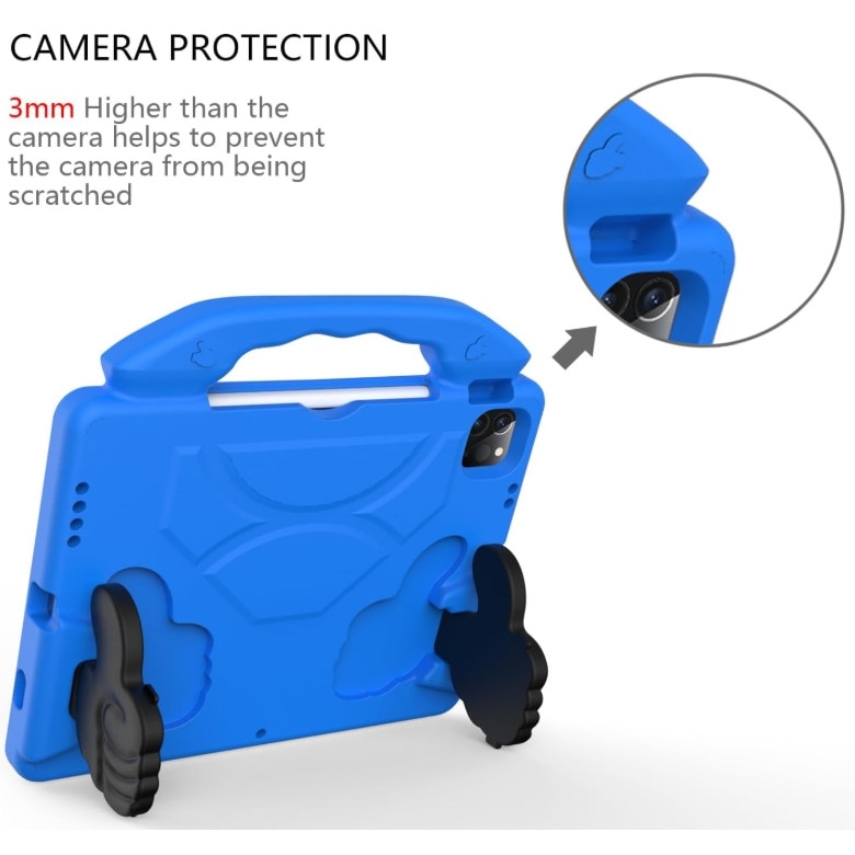 Husa protectie tableta pentru copii, ZYNORO®, compatibila cu Apple iPad 10th 10.9 2022/A16 2025, protectie burete antisoc rezistenta la lovituri, albastru