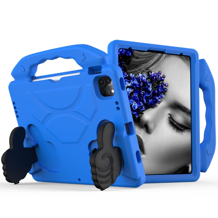 Калъф за защита на таблет за деца, ZYNORO®, съвместим с Apple iPad 10th 10.9 2022/A16 2025, удароустойчива защита от пяна, син