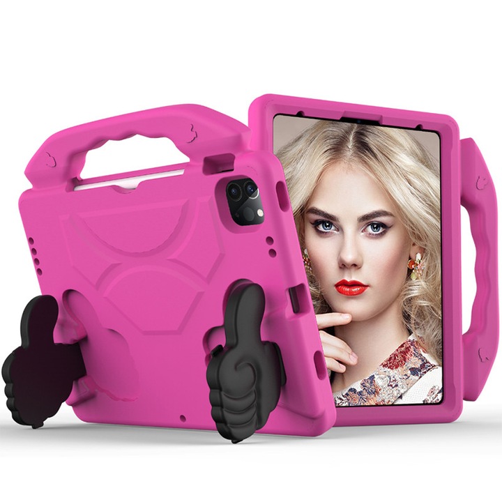 Калъф за защита на таблет ZYNORO, гума от EVA пяна, удароустойчив, розов, 10.9 инча