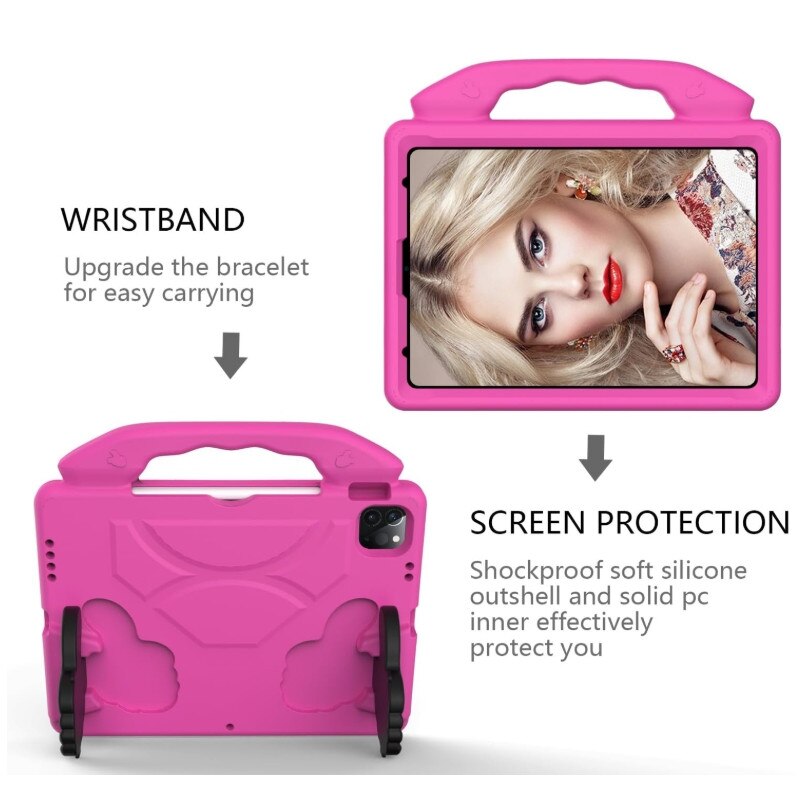 Husa protectie tableta ZYNORO, cauciuc spumat EVA, rezistenta la socuri, roz, 10.9 inch