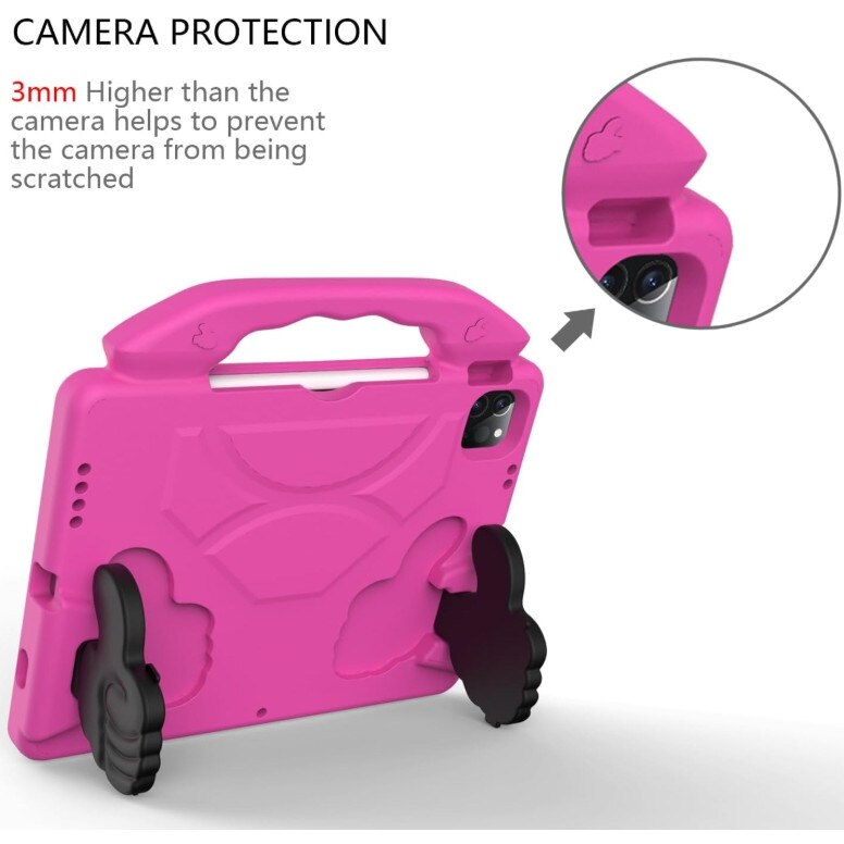 Husa protectie tableta ZYNORO, cauciuc spumat EVA, rezistenta la socuri, roz, 10.9 inch