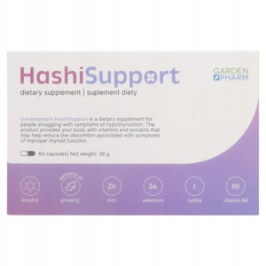 Supliment Alimentar, GardenPharm, HashiSupport, Cu Inozitol, Ginseng Coreean, Iod, Selen, Zinc si Vitamina B6, Sustine Echilibrul Hormonal si Metabolismul Energetic, 60 Capsule