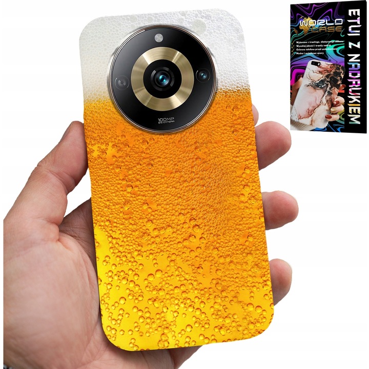 World Case telefontok Realme 11 Pro-hoz, szilikon, többszínű mintázat, tökéletes méret