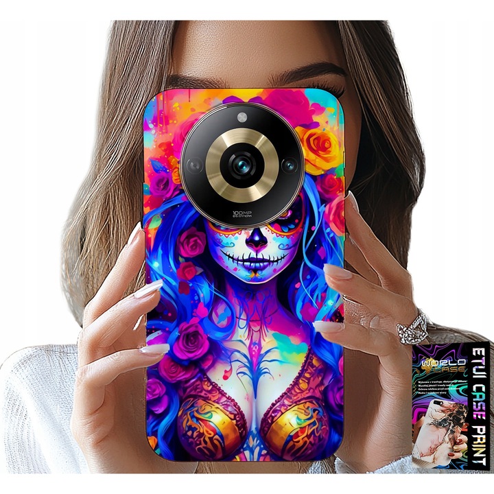 Telefontok Realme 11 Pro-hoz, World Case, szilikon, színes nyomtatás, 0,2cm
