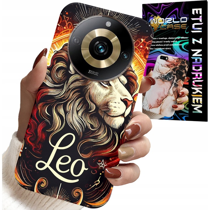 Tok Realme 11 Pro telefonhoz, World Case, zodiákus mintás, szilikon, 0,2 cm