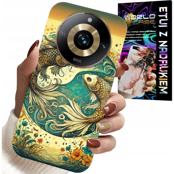 Tok Realme 11 Pro telefonhoz, World Case, szilikon, Zodiákus nyomtatás, egyedi méretek
