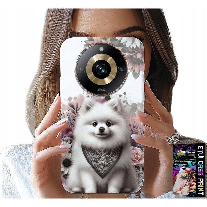 Tok Realme 11 Pro, World Case, szilikon, pomerániai mintás, 0,2cm