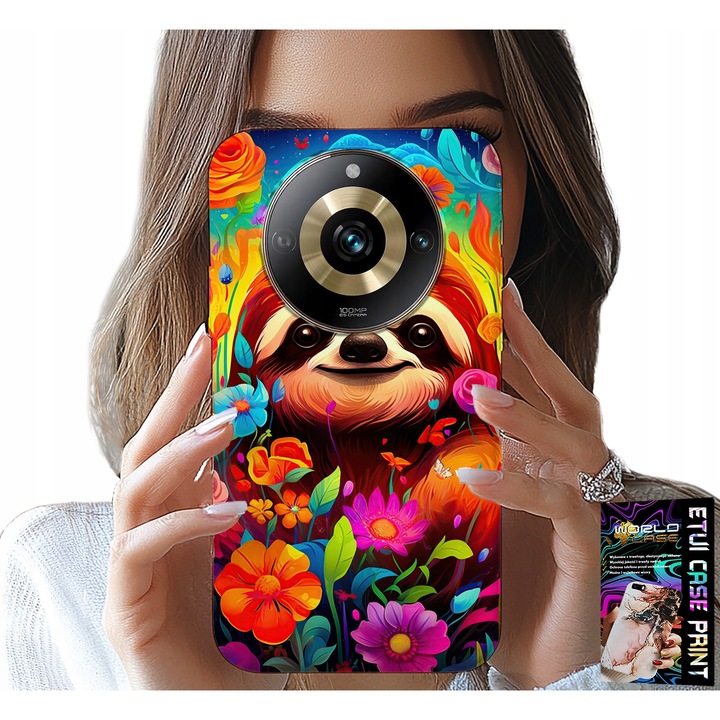 Telefontok Realme 11 Pro-hoz, World Case, színes minták, szilikon, egyedi design