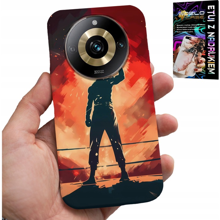 World Case telefontok Realme 11 Pro-hoz, sportos design, nyomtatott, szilikon, többszínű