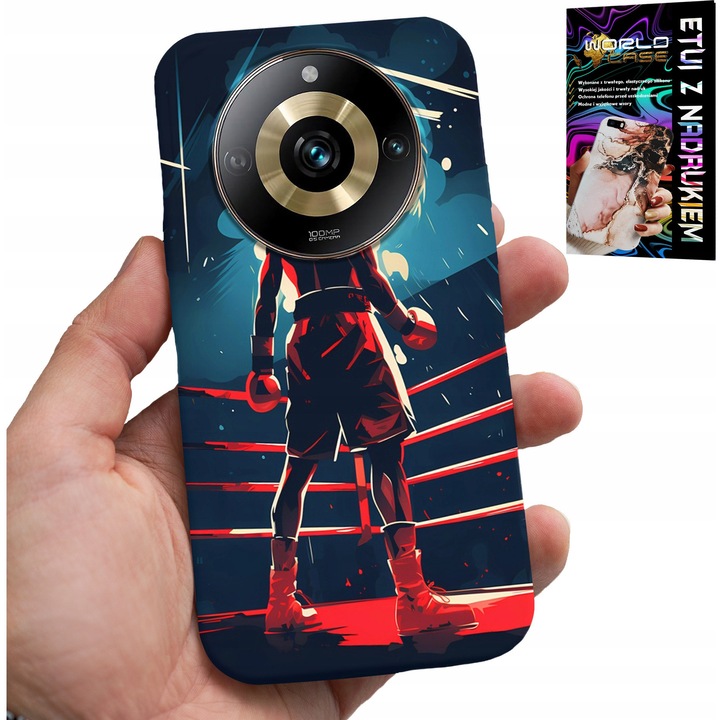 World Case telefontok Realme 11 Pro-hoz, gumi, színes nyomtatás, többszínű