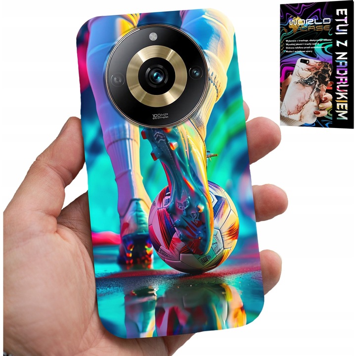 World Case telefontok Realme 11 Pro-hoz, foci, szilikon, többszínű