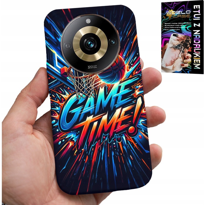 World Case telefontok Realme 11 Pro-hoz, NBA Fan 23 Game Time nyomtatott, szilikon, többszínű
