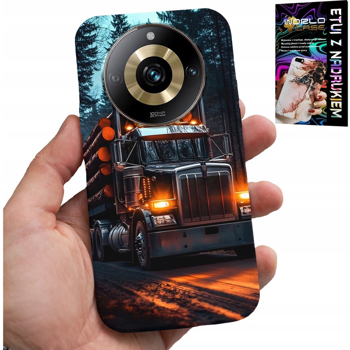 Telefon tok Realme 11 Pro, World Case, szilikon, tigris mintás, 0,2 mm