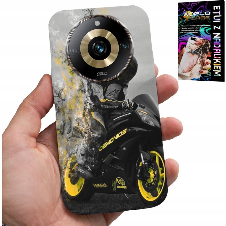 Etui World tok Realme 11 Pro-hoz, gumi, többszínű nyomtatás, 0,2 mm