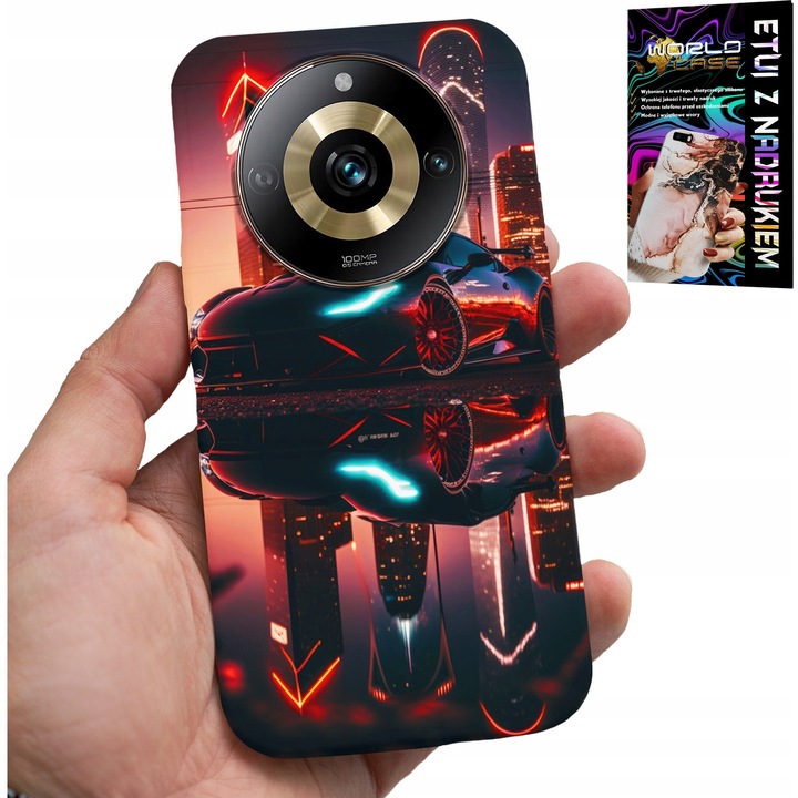 World Case telefontok, Realme 11 Pro-hoz, szilikon, többszínű nyomtatás