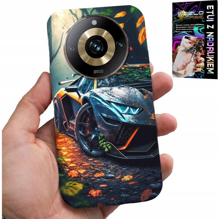 Telefontok, World Case, Realme 11 Pro, autó design, szilikon, többszínű