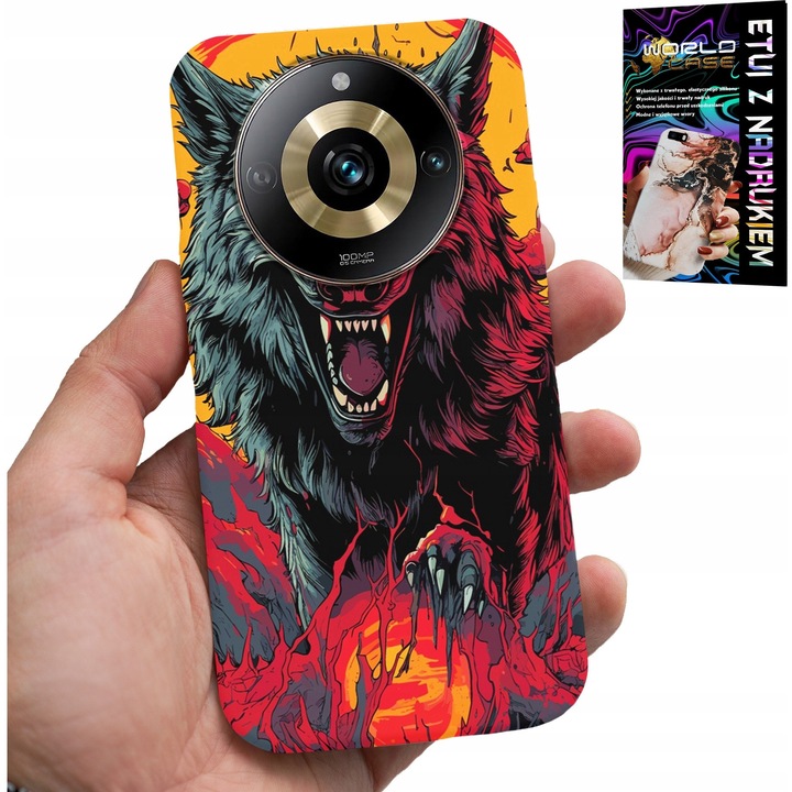World Case telefontok Realme 11 Pro-hoz, szilikon, Wataha design, többszínű