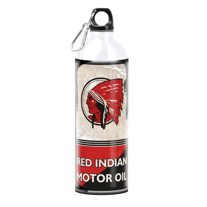 Termos personalizat Tomak Red Indian Motor Oil recipient din otel inoxidabil 750 ml Motrix