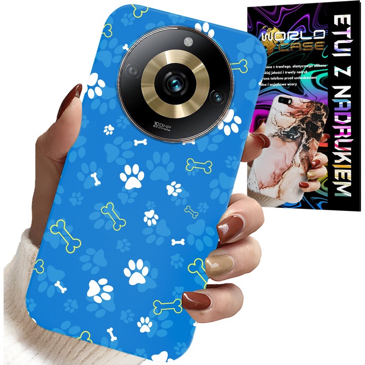 Telefon tok, World Case, tok Realme 11 Pro-hoz, Mancs őrjárat mintával, szilikon