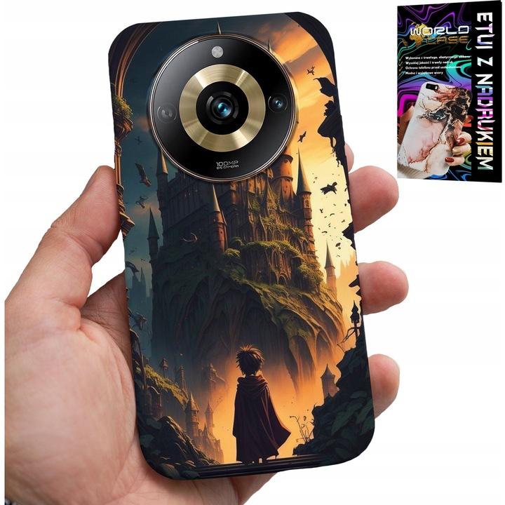 Realme 11 Pro telefontok, World Case, gumi, színes nyomat, testreszabható