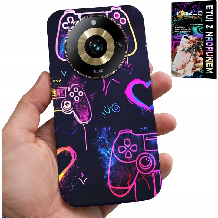 World Case telefontok Realme 11 Pro-hoz, grafikus design, szilikon, többszínű