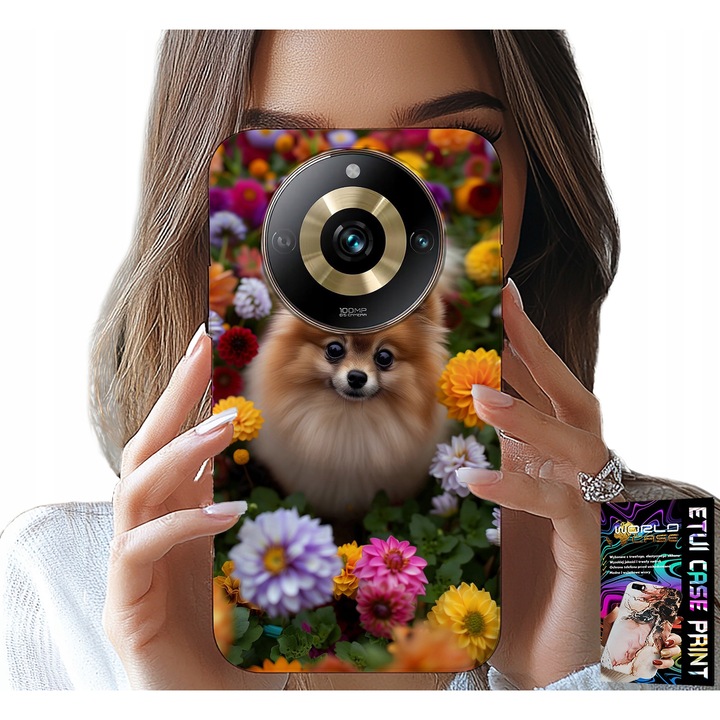 Tok Realme 11 Pro telefonhoz, World Case, szilikon, színes nyomtatás, SLODKI PIESEK, fólia szettel