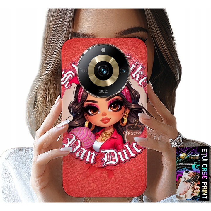 Telefontok, World Case, Realme 11 Pro, kiváló minőségű gumi, színes nyomtatás, többszínű