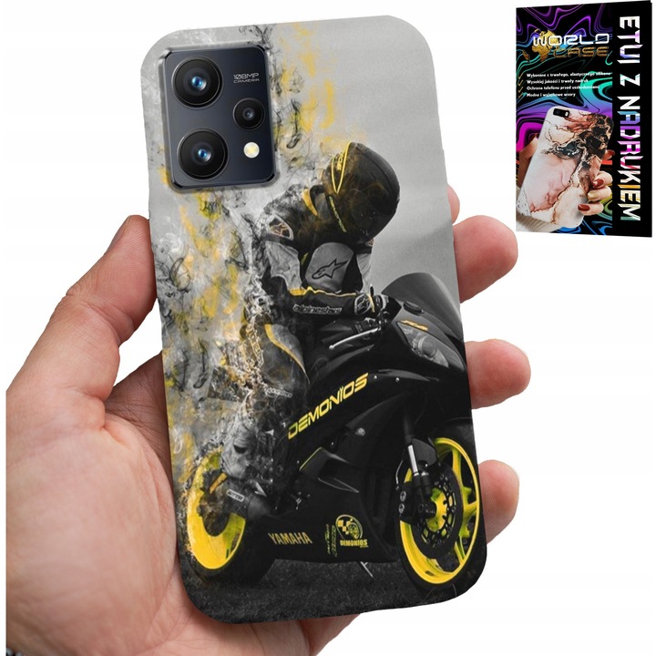 World Case telefontok, motorkerékpár, szilikon, többszínű, Realme 9 Pro
