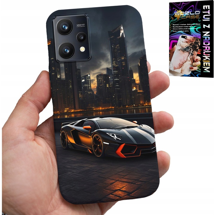 Telefontok, World Case, Realme 9 Pro, szilikon, színes nyomtatás, 0,2cm