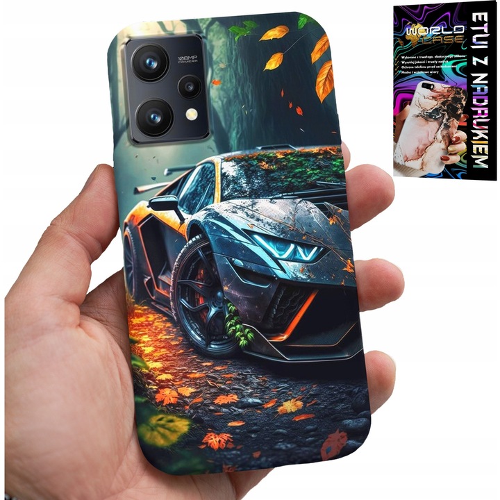 Tok Realme 9 5G telefonhoz, World Case, szilikon, teljes színnyomás, egyedi design, többszínű