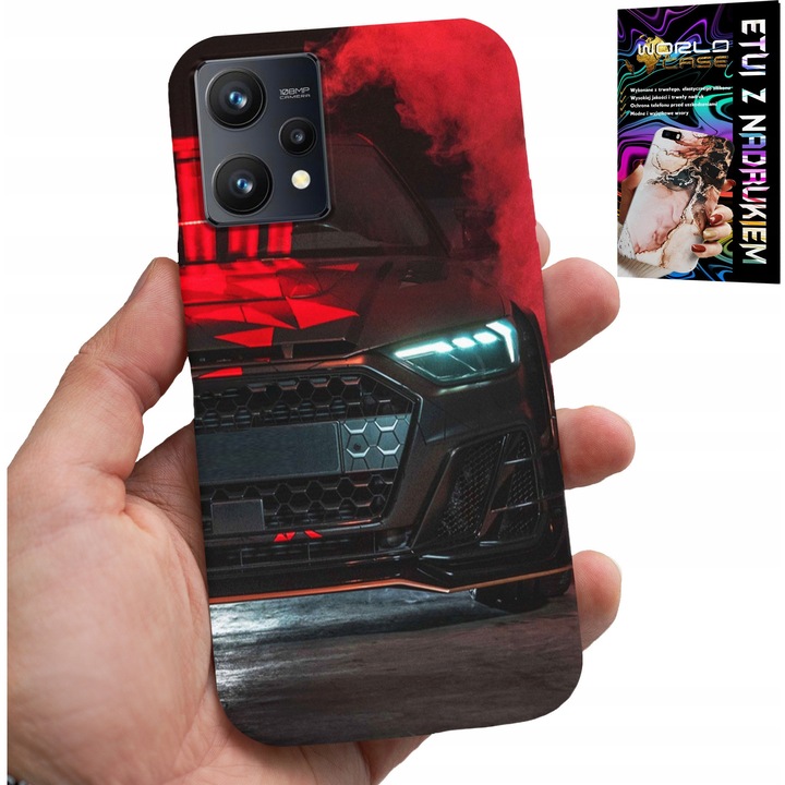 Telefontok, World Case, Realme 9 5G, szilikon, autó design, többszínű