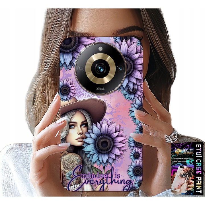 World Case telefontok Realme 11 Pro-hoz, Kobiéta w Słonecznikach design, szilikon, többszínű
