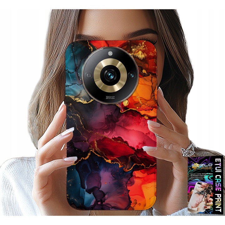 World Case telefontok Realme 11 Pro-hoz, szilikon, színes nyomtatás, 0,2 cm