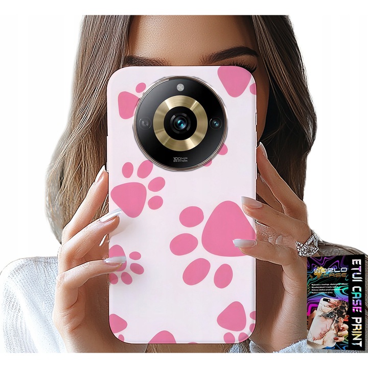 Telefontok, World Case, Realme 11 Pro, rózsaszín, szilikon