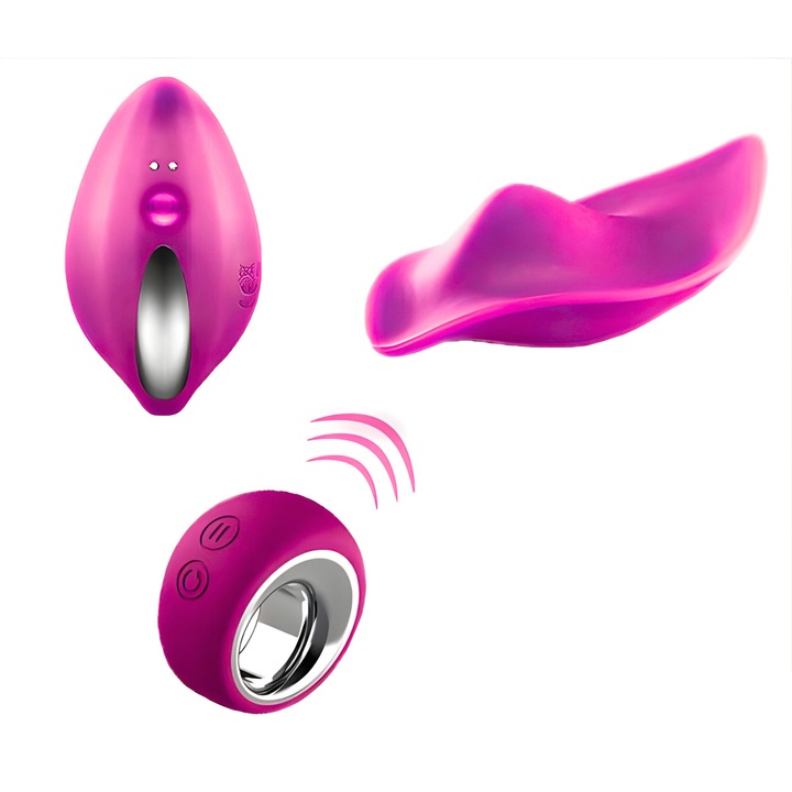 Невидим вибратор за жени, стимулатор на клитора, дистанционно управление, 12 режима на вибрация, USB магнитно зареждане, водоустойчив, без мирис, розов