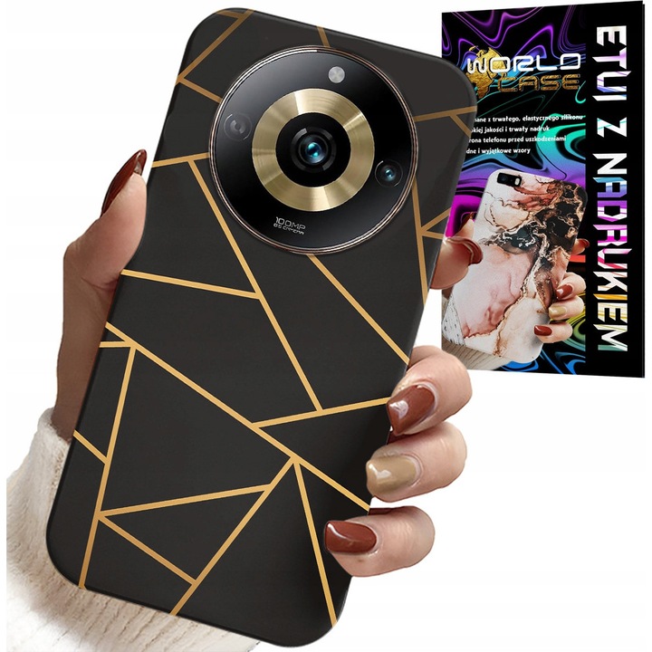 World Case telefontok Realme 11 Pro-hoz, szilikon, színes nyomtatás, karcolás elleni védelem, 0,2 cm